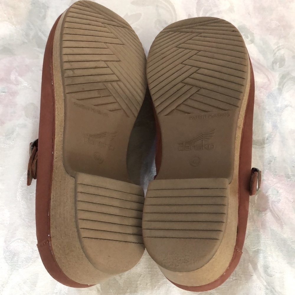 Dansko Berry Cinnamon Nubuck Burnished Leather Clogs Buckle size 11.5-12 US - Picture 11 of 11